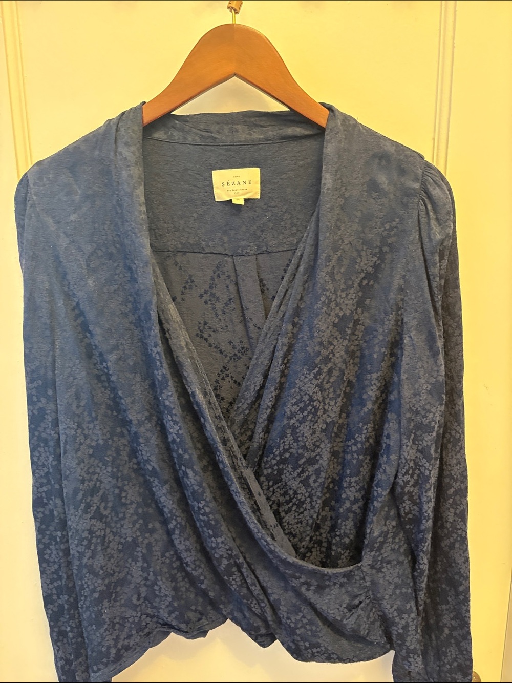 Sezane Abelia blouse blue floral - Picture 2 of 5